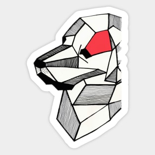 Geometric Dog Sticker